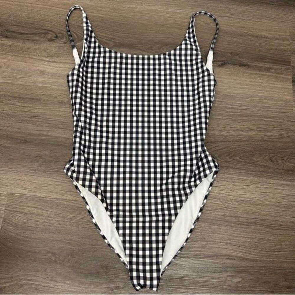 wild fox One piece bathing suit gingham Small